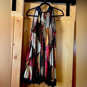 Monaco pleated shimmery dress, size small